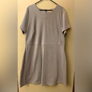 Michael Kors Black White Textured Fit and Flare Dress plus size 20.